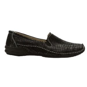 Bernie Mev Black Croco Print Driving Loafers Women’s Size 9 Style Name Pam